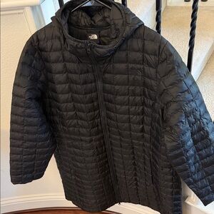 The North Face Quilted Black Hooded Jacket